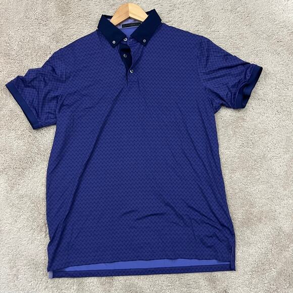 Greyson Polo Shirt Top Purple Print Men Size Large - Picture 9 of 11